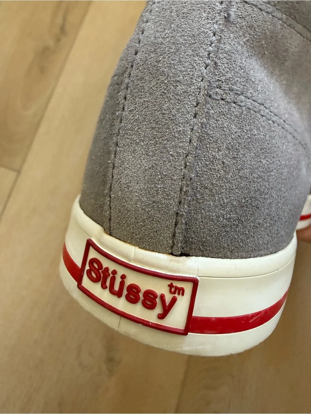 Stussy Men's Suede Casual Lace-Up Chukka Shoes Boots in Gray Size 8